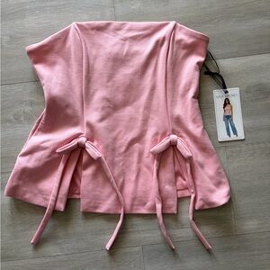 MILK+HONEY Pink Women's Blouse with Bow Accents